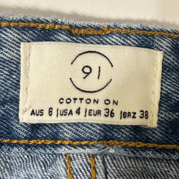 Cotton On 91 Stone Acid Wash VTG Isp Mini Skirt, Size 4 - Picture 3 of 6